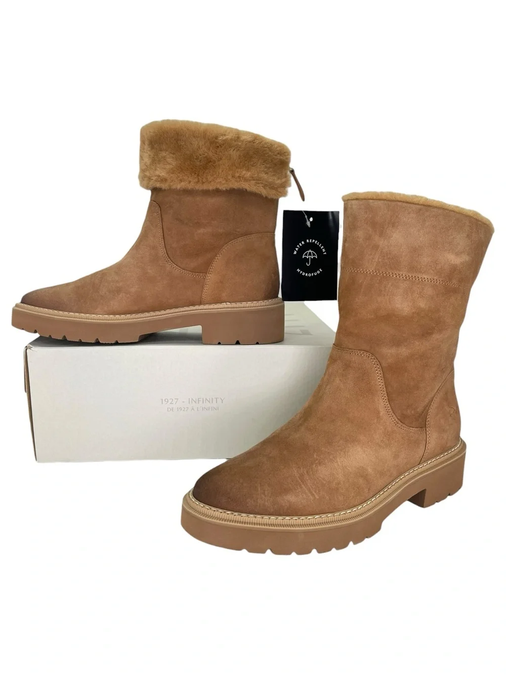 Naturalizer Sense Carmel Suede Leather Womens Ankle Boots Size 8.5W